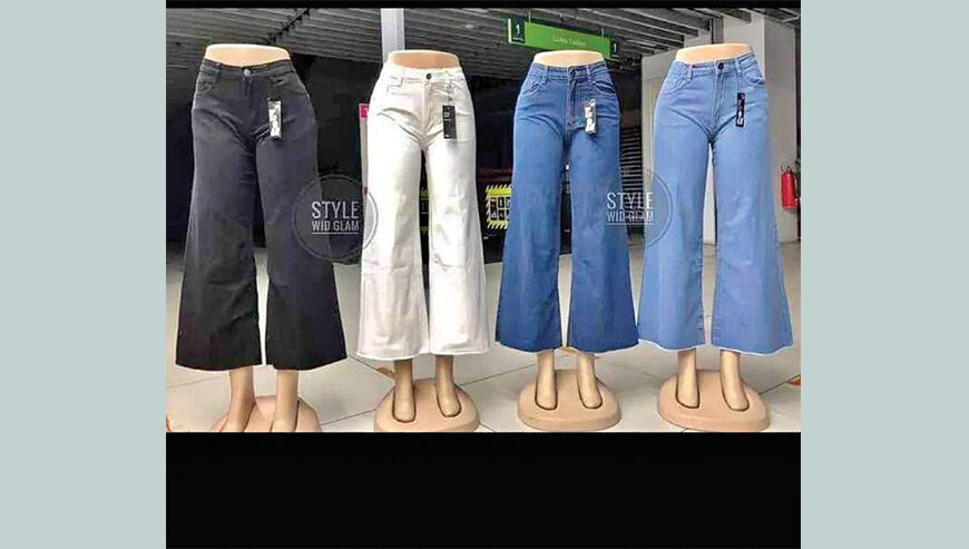 Ladies denim jeans parr Pant original export.