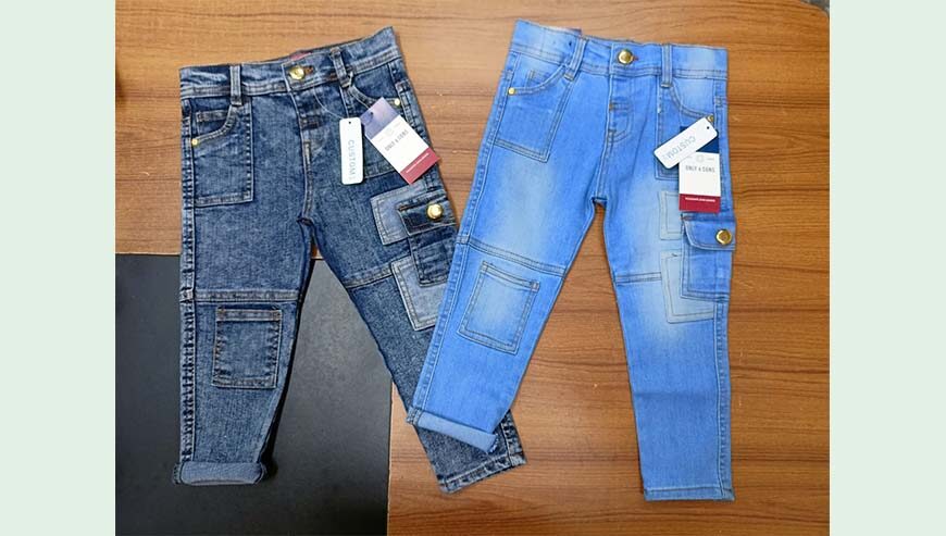 Boys denim fancy pant