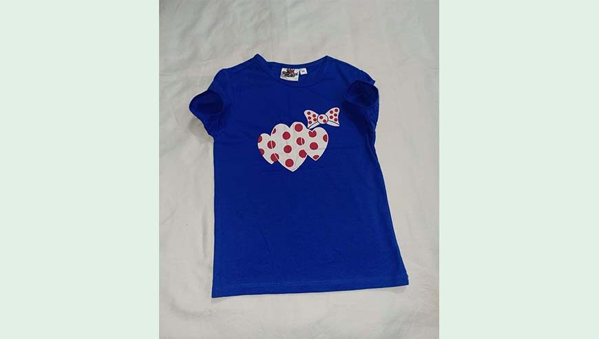 Boys girls half slv t-shirt