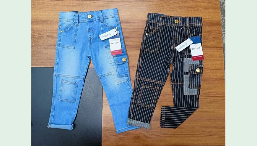 Boys denim fancy pant