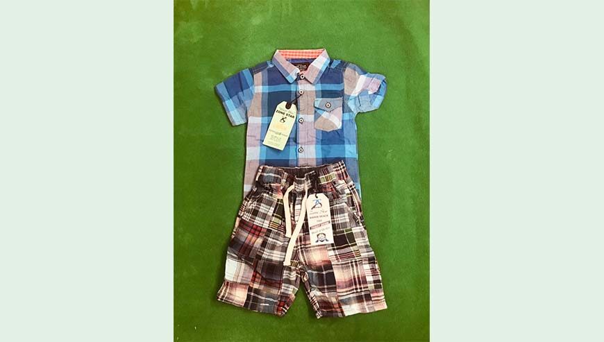 Boys exclusive woven up down set