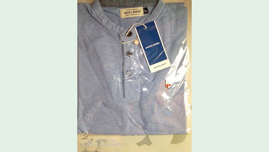 JACK & JONES Band Collar Polo Shirt