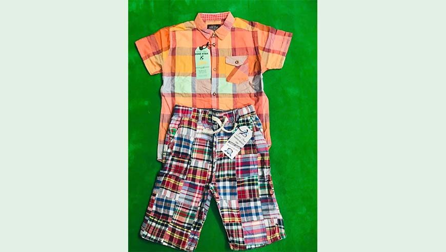 Boys exclusive woven up down set