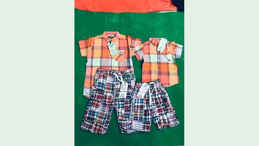 Boys exclusive woven up down set