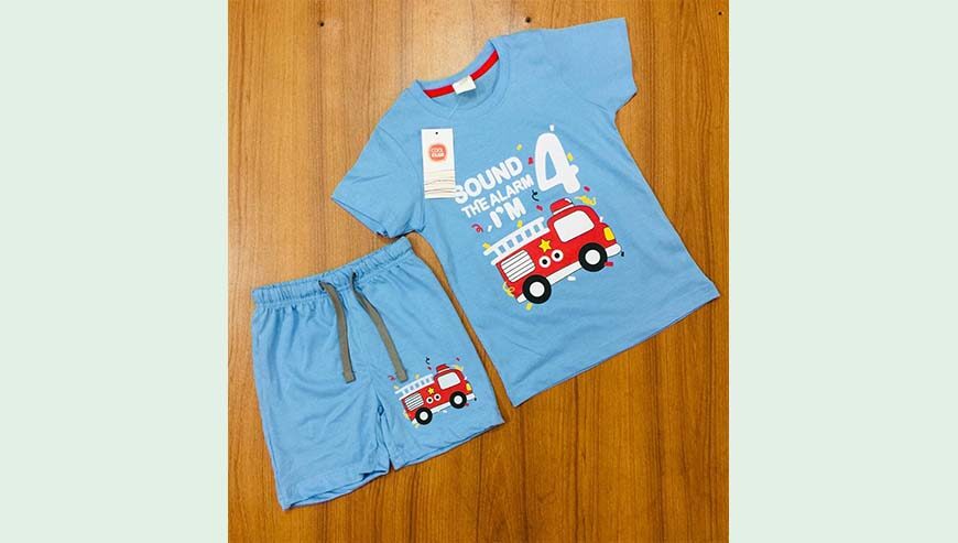 Boys Fancy Half T-Shirt Set