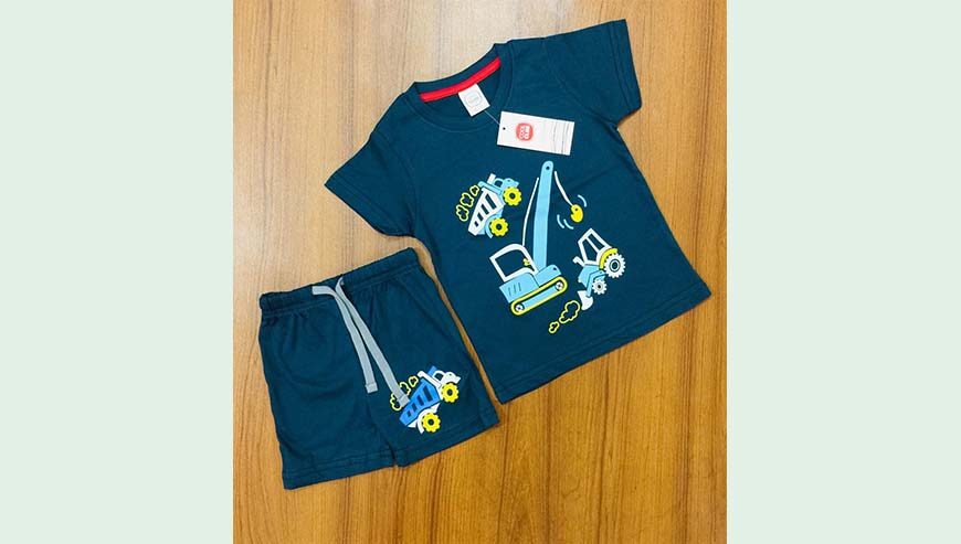 Boys Fancy Half T-Shirt Set