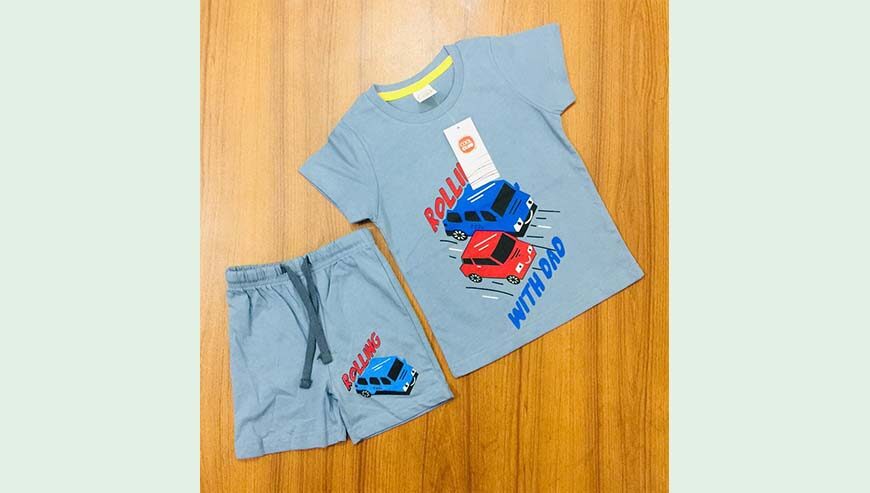 Boys Fancy Half T-Shirt Set