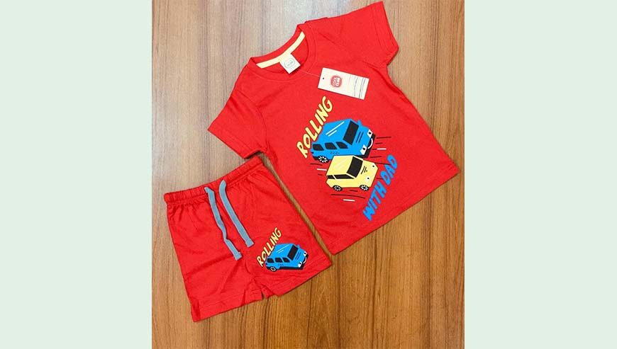 Boys Fancy Half T-Shirt Set